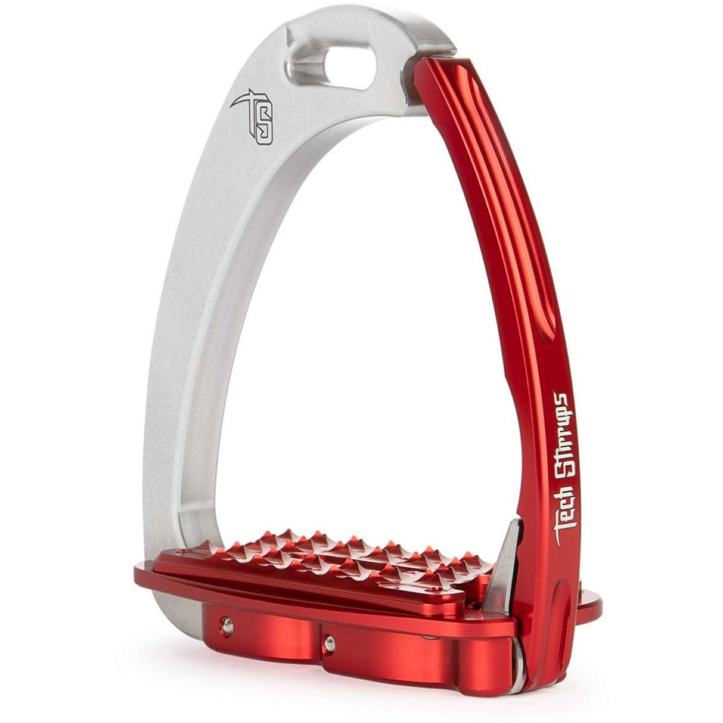 Tech Stirrups Stijgbeugels Venice Sloped M Zilver/Rood