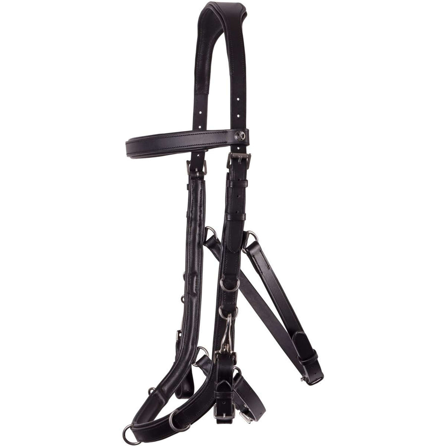 Harrys Horse Kaptoom Hoofdstel Leder Anatomic Zwart