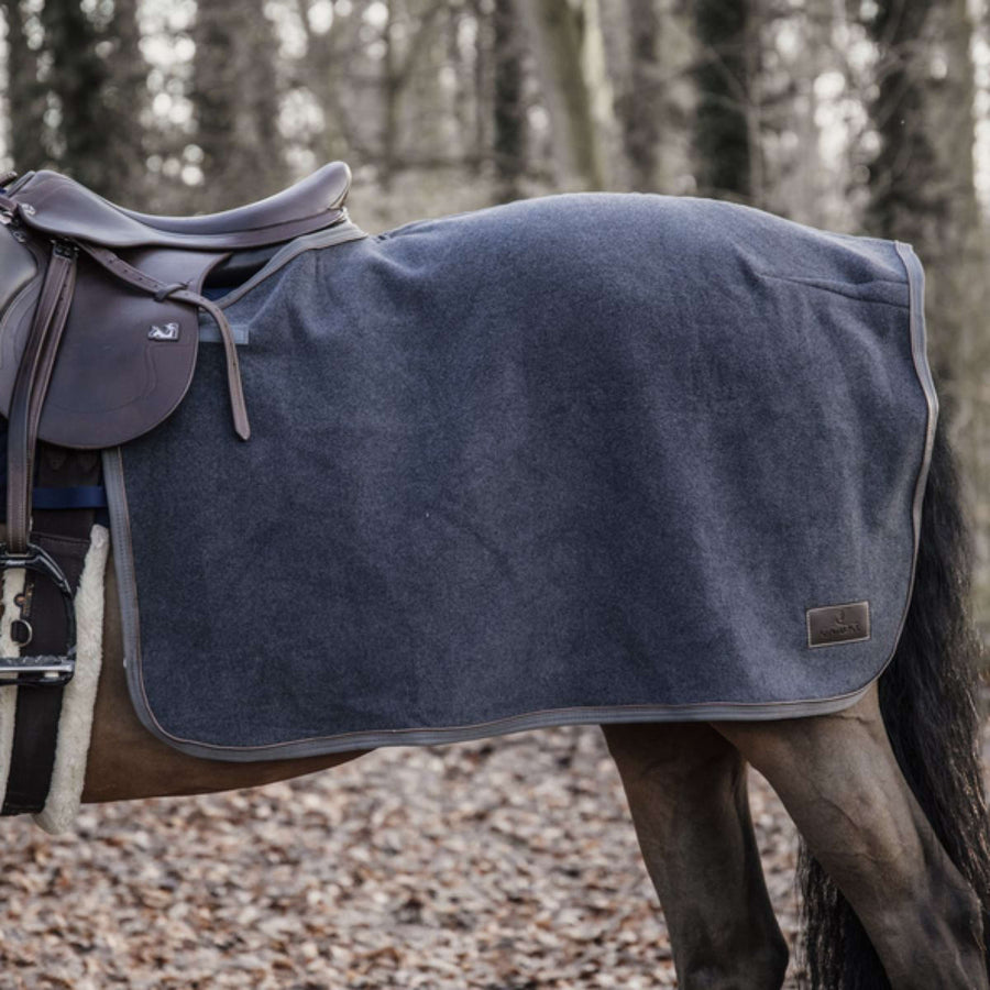 Kentucky Uitrijdeken Vierkant Heavy Fleece Donkergrijs