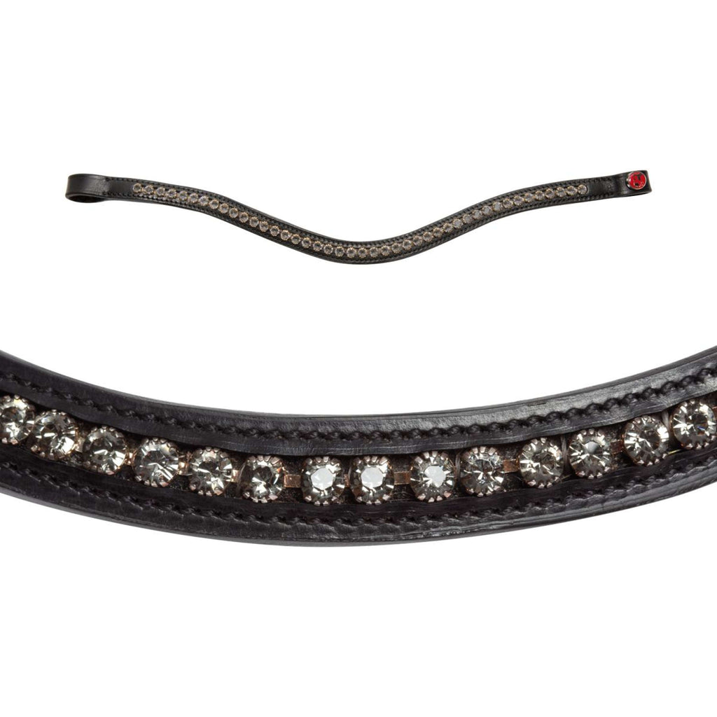 Kieffer Stang- en Trenshoofdstel Paris Grey Crystals Zwart