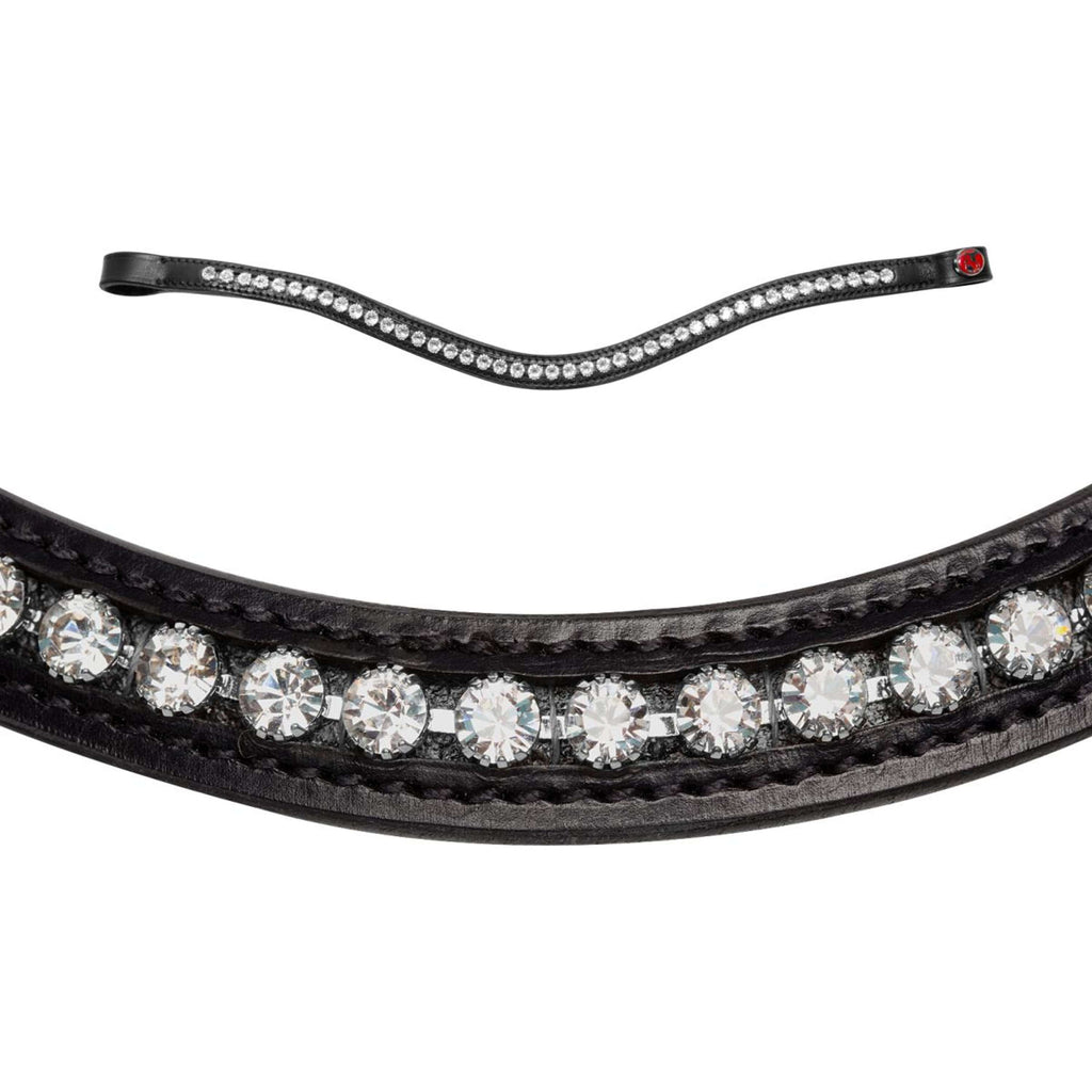 Kieffer Stang- en Trenshoofdstel Paris White Crystals Zwart