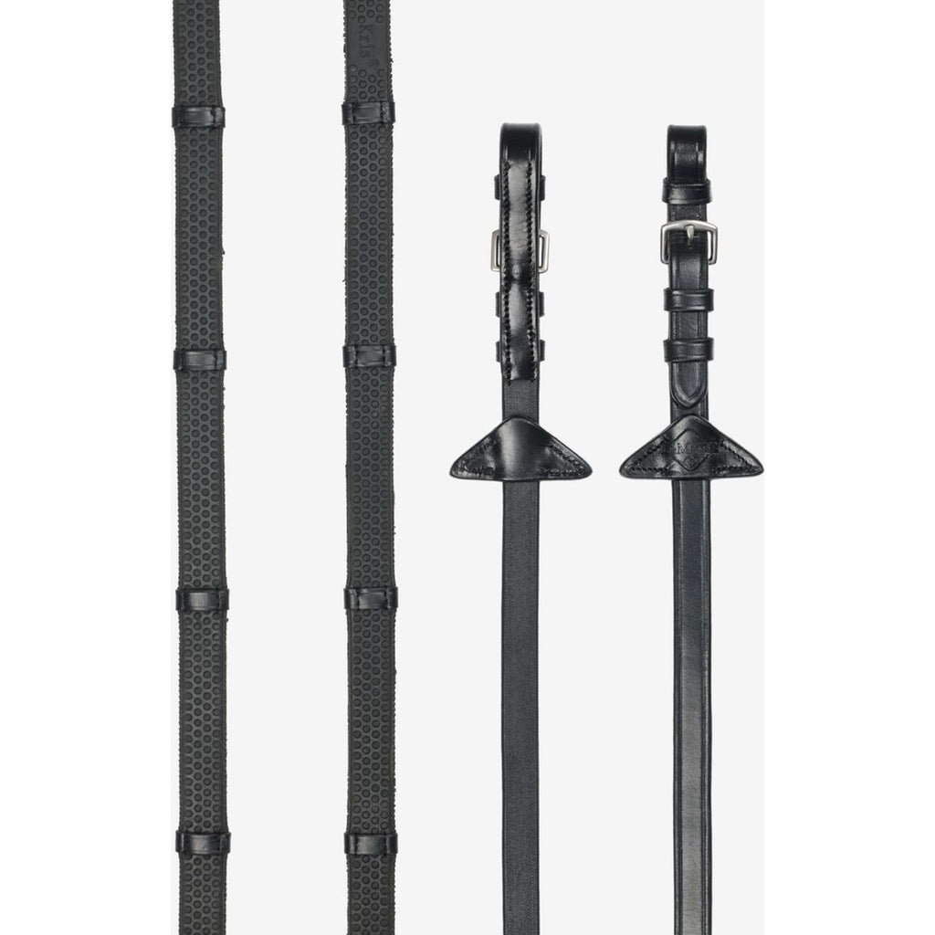 LeMieux Teugels Arika Soft Rubber with Stopper Zwart/Zilver