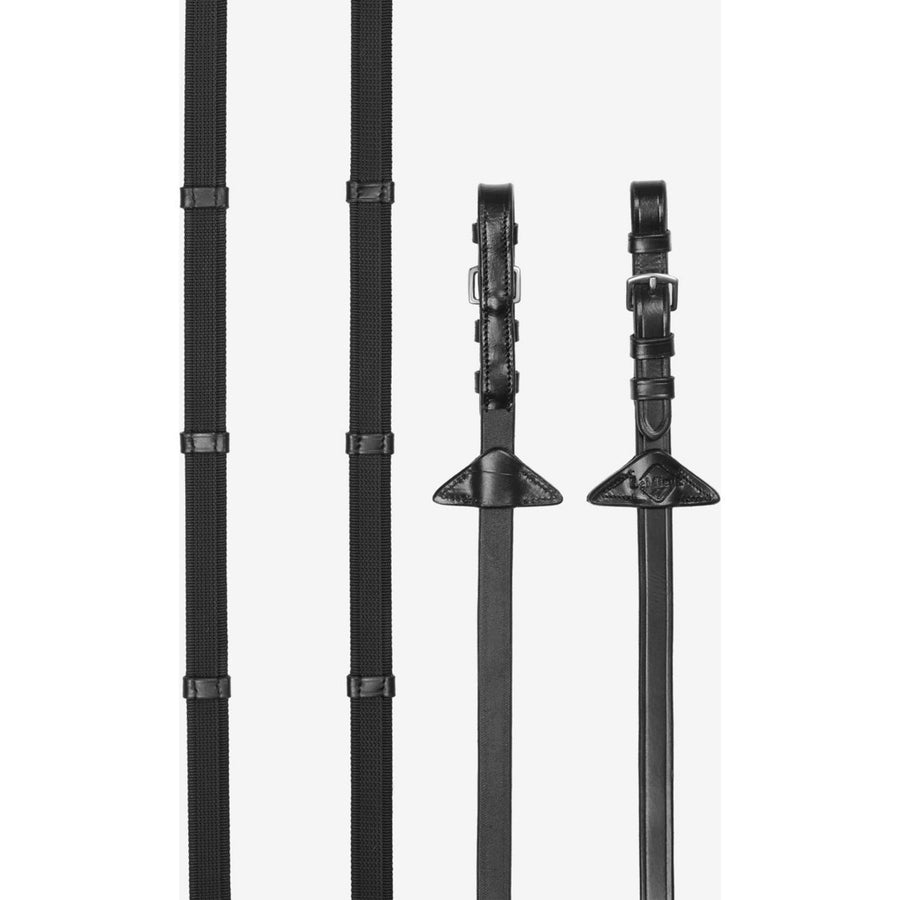 LeMieux Teugels Arika Rubber Grip Continental Zwart/Zilver