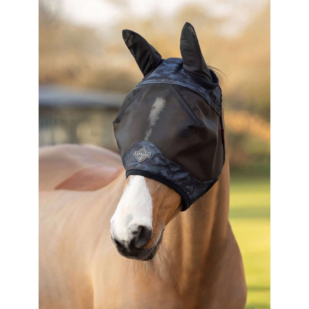 LeMieux Vliegenmasker VisorTek Camo Blauw