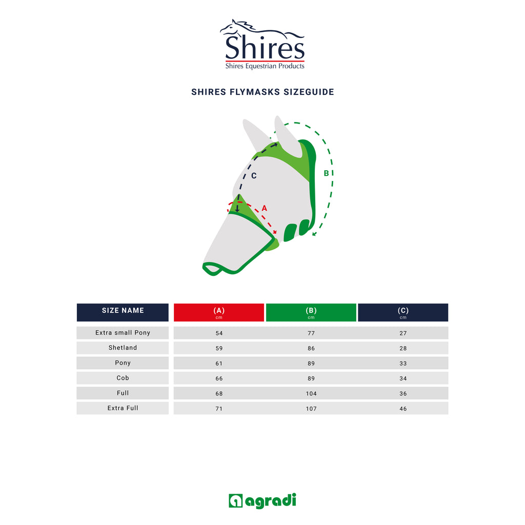 Shires Vliegenmasker Met Oren Mesh Black