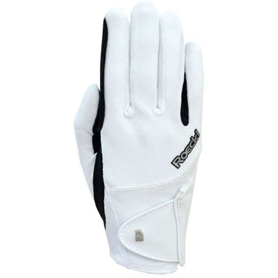 Roeckl Rijhandschoen Milano 2-way spandex White/Black S.20