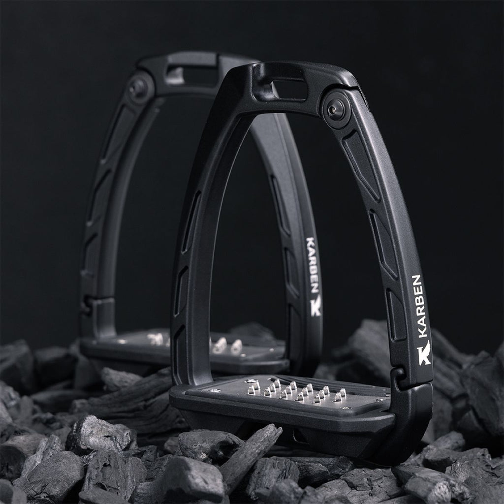 Karben by Shires Stijgbeugels Ultra Grip Zwart