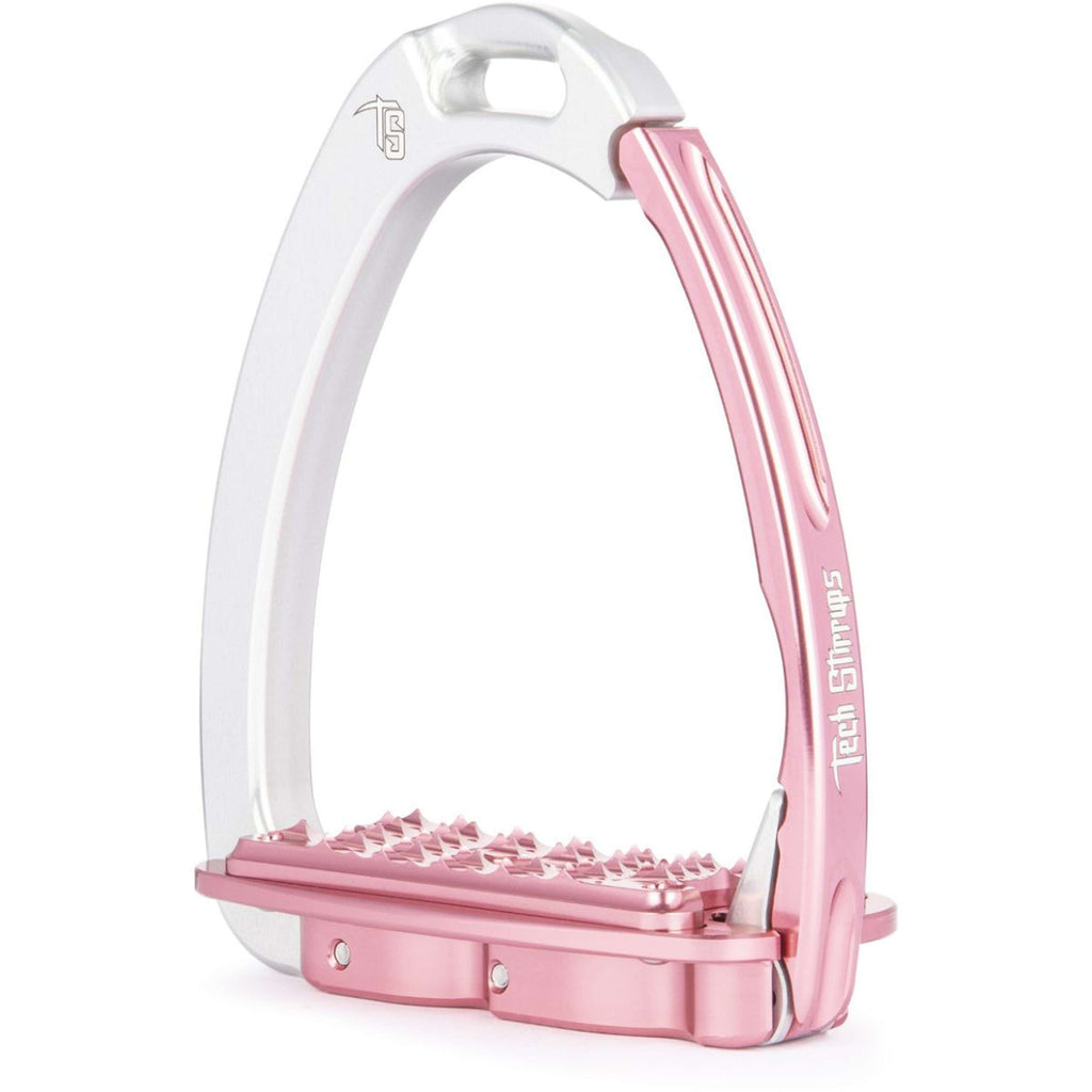 Tech Stirrups Stijgbeugels Venice Sloped M Zilver/Roze