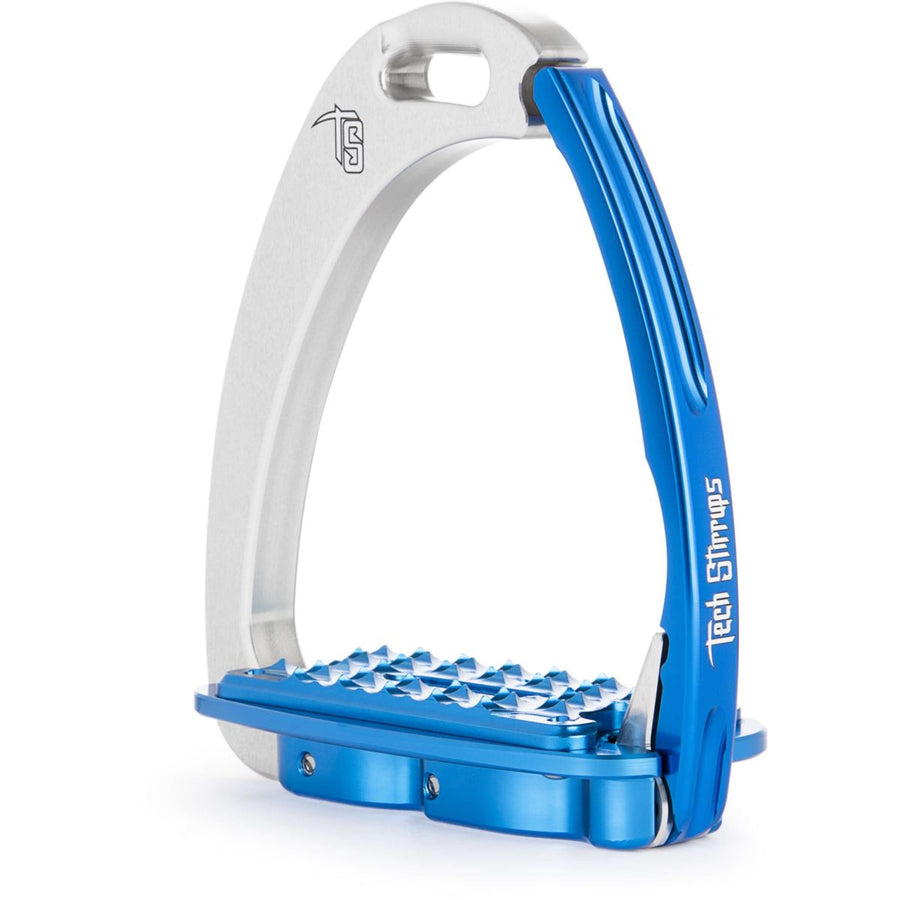 Tech Stirrups Stijgbeugels Venice Sloped M Zilver/Blauw