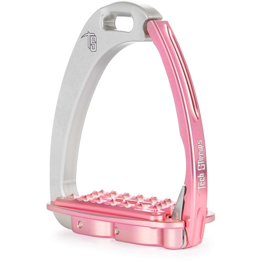 Tech Stirrups Stijgbeugels Venice Sloped M Zilver/Roze