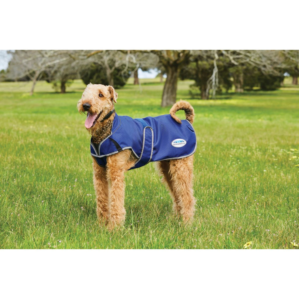 WeatherBeeta Hondenjas ComFiTec Premier Free Parka Deluxe Medium 1200D 220g Donker Blauw/Grijs/Wit