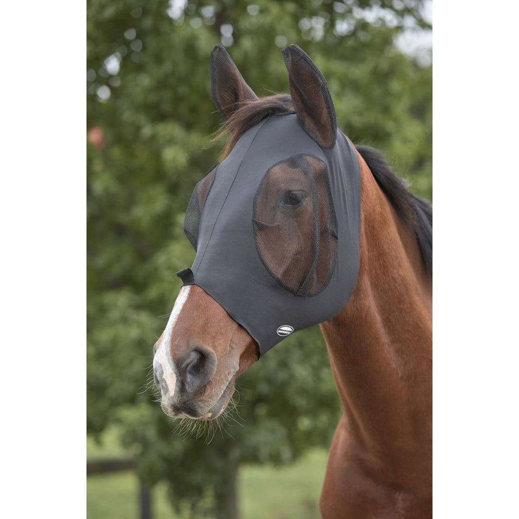 WeatherBeeta Vliegenmasker Deluxe Stretch Bug met Oren Zwart