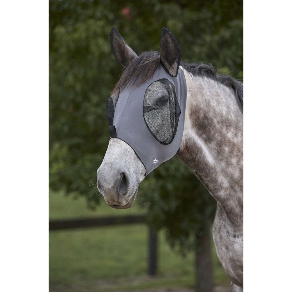 WeatherBeeta Vliegenmasker Deluxe Stretch Bug met Oren Grijs/Zwart
