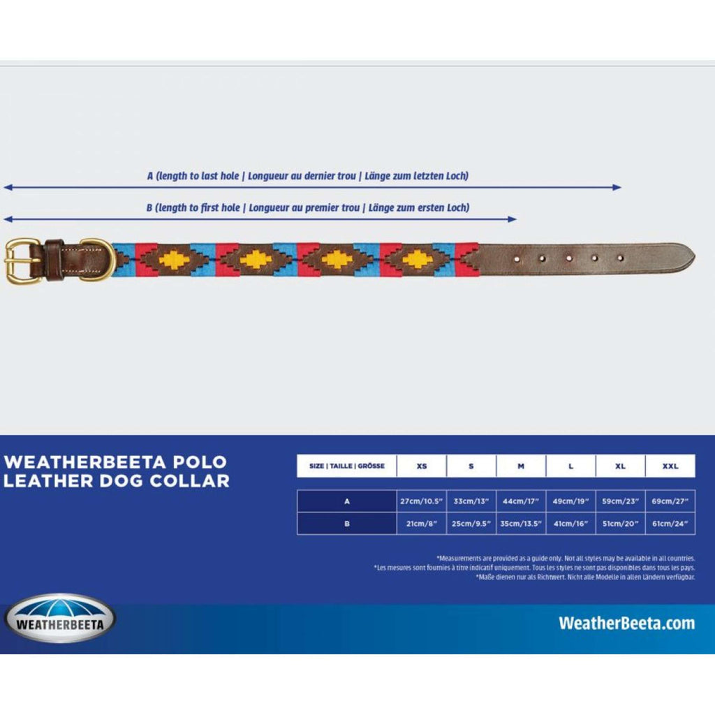 WeatherBeeta Halsband Polo Leer Cowdray Brown/Blauw/Blauw